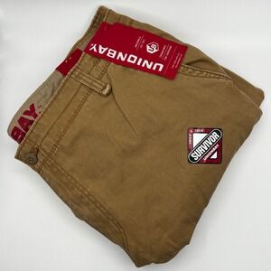 Unionbay Cargo Pants Mens 46x30 Khaki‎ NEW Survivor Belted Utility Trousers